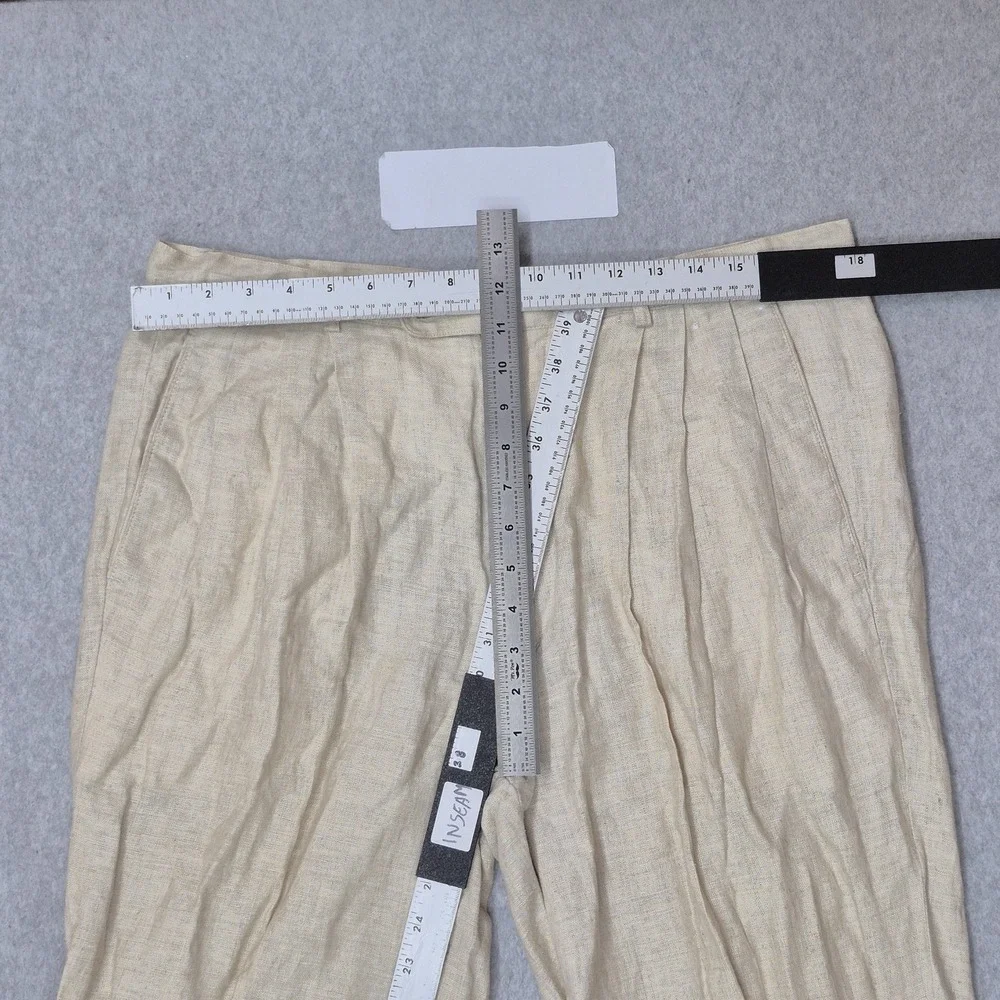 VINTAGE Natural Issue By Feldini Men Pants 36X29 Beige Linen Modernized 28